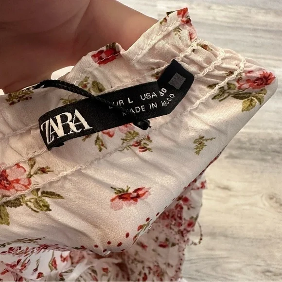 New! ZARA Floral Patchwork jumpsuit size large Zara romper